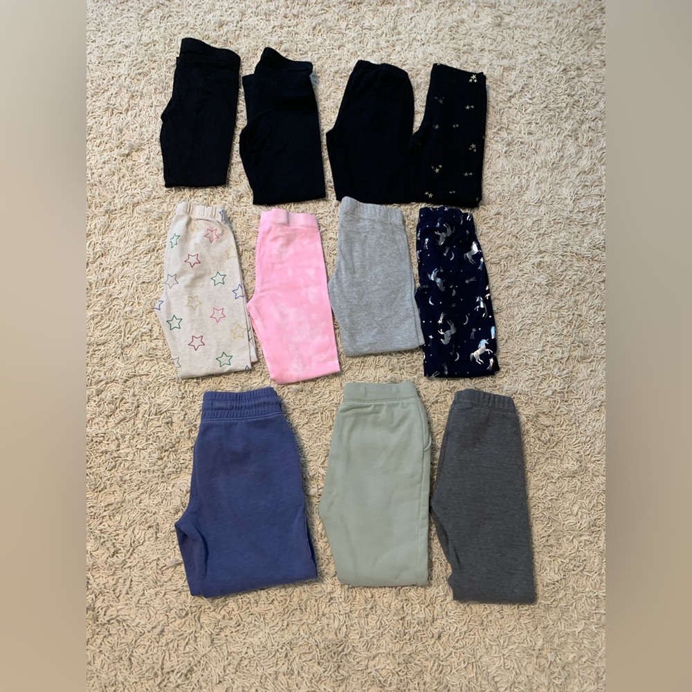 11 pairs of girls size small pants
